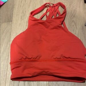 Lululemon Athletica Red Strappy Sports Bra